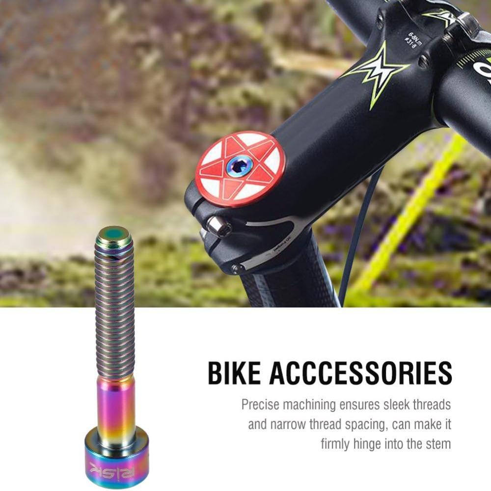 4PCS Titanium Alloy Bike Stem Bolts Bike Headset Top Cap Screws  for MTB ,Road Bike Stem Fixing