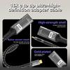Type C To DP Extension Cable USB C To DisplayPort  Adapter 16K DP 2.1 Converter For Thunderbolt 4 MacBook Huawei Air Projector