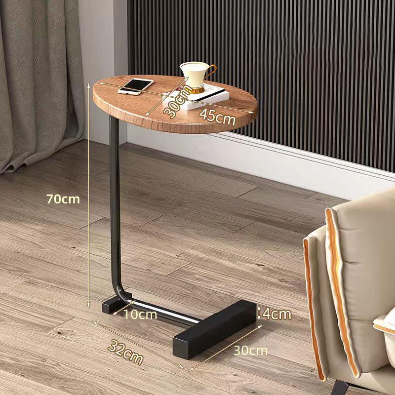 Light Luxury Metal Edge Desk Simple Coffee Living Room Bedroom Office Bedside Mobile Small Tea Side Table Home Decorations