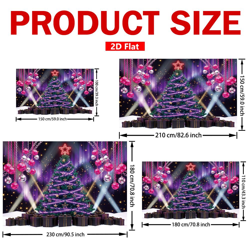 1Pcs Christmas Neon Glow Baubles Decoration Background Xmas Backdrop Decorations For Photo Studio Photo Booth Party