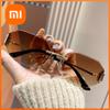 Xiaomi Mi New Metal Sunglasses Women's Frameless Curved Fashion Sunglasses High-end Trendy Small Frame Sunglasses 90322