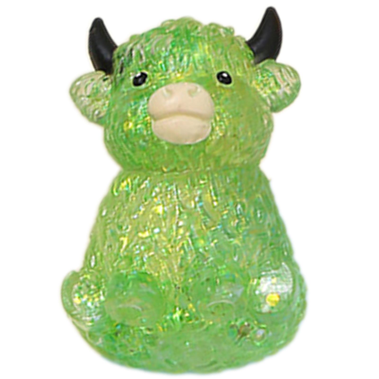 

Slow-rising Cow Squeeze Toy For Adults Premium Safe & Washable Material Travel Anxiety Relief Companion зелений