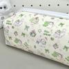 Pencil Case Green Kitten Print Large Capacity Stationery Organizer Smooth Zipper Closure