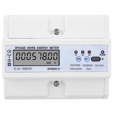 RS485 3-Phasen-4-Draht-LCD-Energiemessgerät mit Spannungs-, Strom-, Frequenz- und Leistungsfaktoranzeige