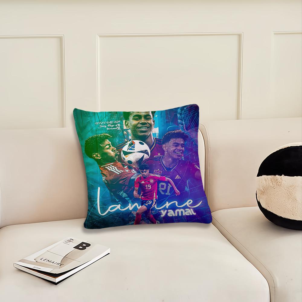Federa Cuscino Calcio L-Lamine Y-Yamal Soggiorno Divano Casa Ufficio Negozio Copertura Stampa Comfort Decorazione Semplicità Nordica