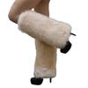 Elegant Soft Furry Leg Warmers Winter Accessory for Women Thermal Warm Fuzzy Plush Boot Cuffs Covers Leg Gaiters Socks