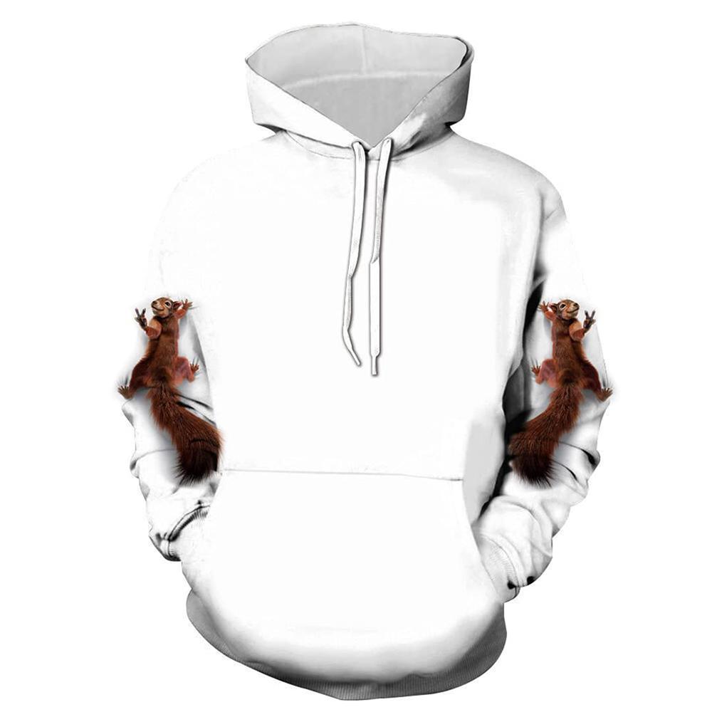 Sweats à capuche animaux drôles Graphique écureuil Imprimé 3D Homme Femme Mode Streetwear Pulls à capuche Sweat-shirts à capuche Vêtements pour enfants