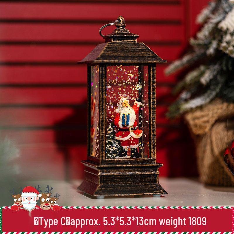 Vintage Light-Up Santa Claus Train Christmas Ornaments for Toddlers