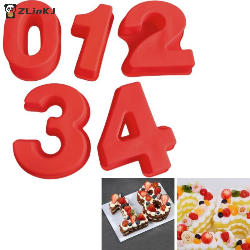 1Pcs 10 Inches Number Baking Moulds Large Silicone 3D Number Cake Moulds DIY Baking Moulds Number Shape 0-9 For Birthday