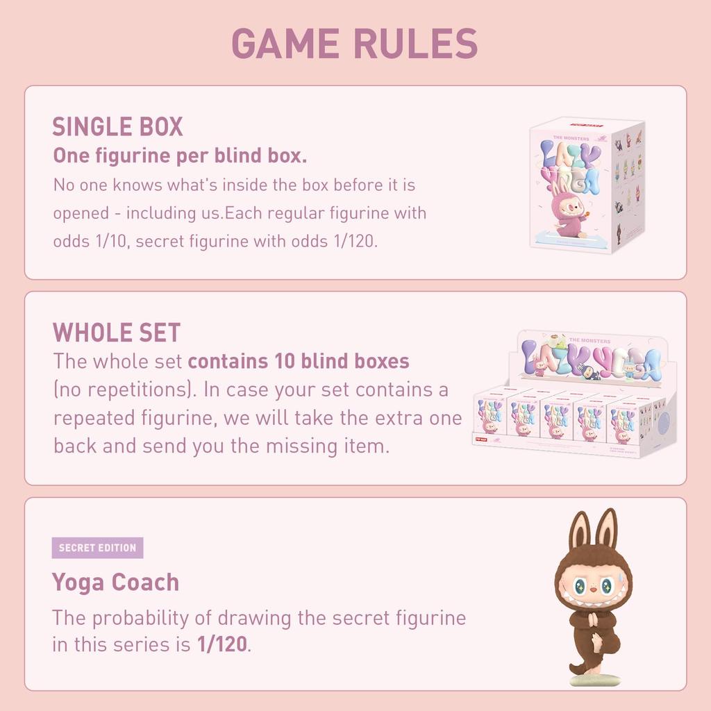 POP MART Φιγούρες Σειράς 'Monsters Lazy Yoga', Φιγούρες 'Monsters Blind Box', Φιγούρες Δράσης Τυχαίου Σχεδίου, Συλλεκτικά Παιχνίδια, Διακόσμηση Σπιτιού, Γιορτή