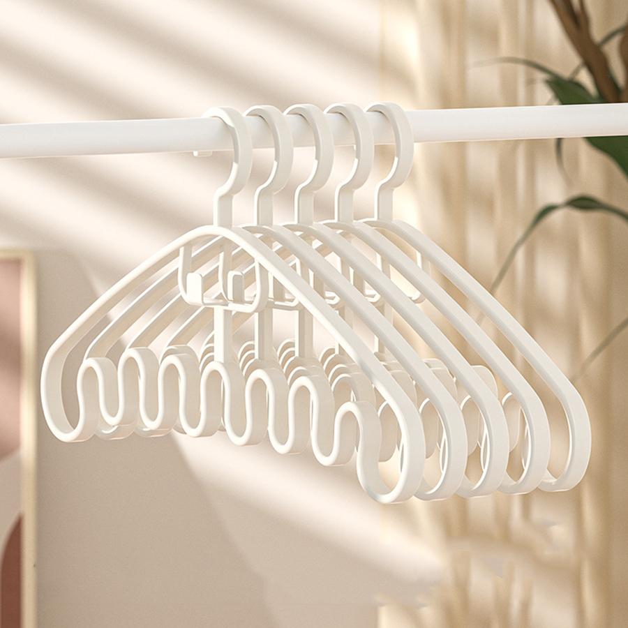 

5 шт. Вешалка-волна Скандинавская вешалка Бытовая многофункциональная пластиковая вешалка Подставка для галстуков Простая вешалка Многоцелевая