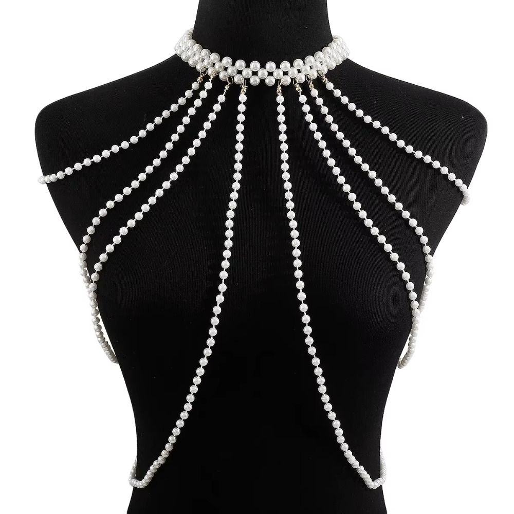 Round Bead Body Chain Jewelry Handmade Jewelry Shoulder Body Chain  Fashion Events