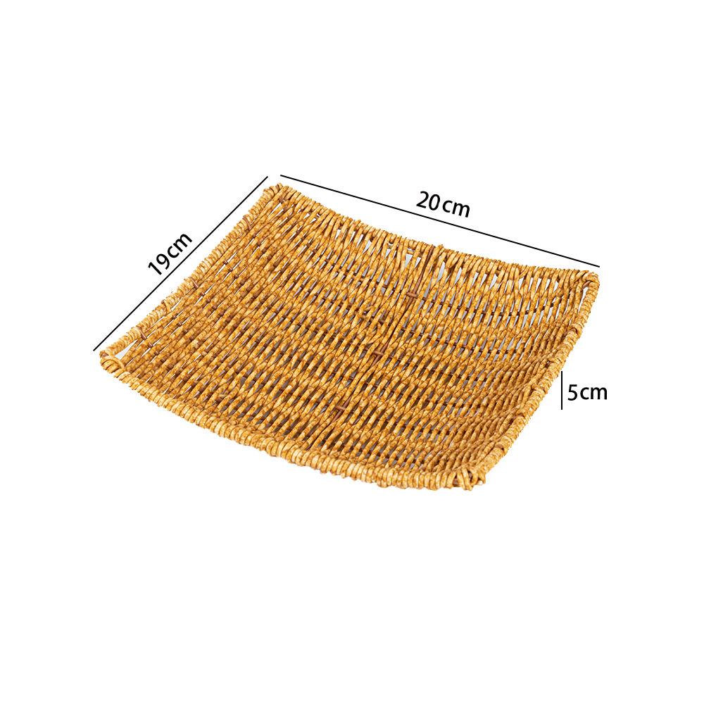 

Rattan Style Multi Layer Fruit Basket Tea Snack Tray Home Storage Organizer