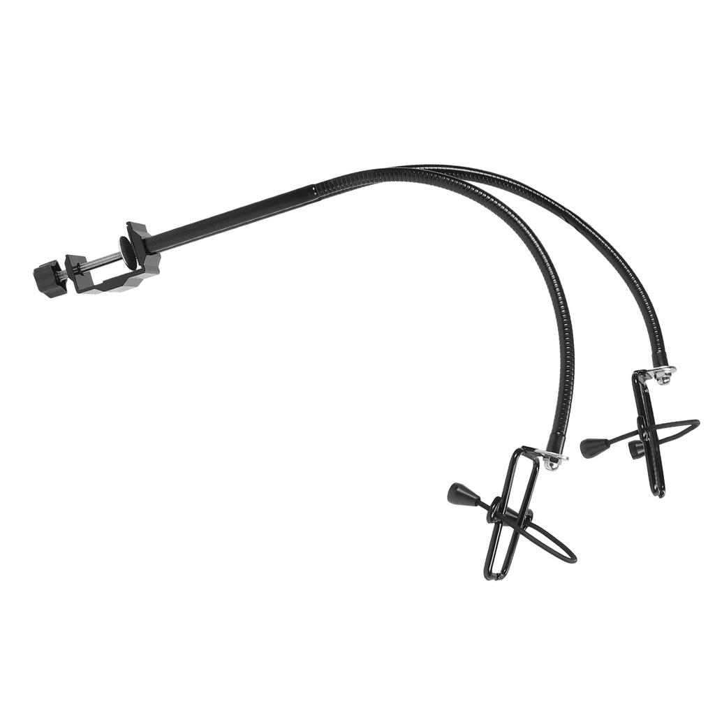 Clemă cu cap dublu pentru îngrijirea animalelor de companie, suport pentru uscător de păr, suport pentru furtun și tub, reglabil din oțel inoxidabil, uscător de păr