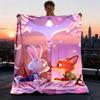 1pc Zootopia Outdoor Flannel Blanket for Girls Soft, Lightweight Throw Perfect for Camping, and Gifting, Digital