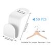 50 Pcs Clothes Hanger Connector Hooks, Space Saving Clothes Hook Multi-Layer Stackable Hanger for Wardrobe Cabinets