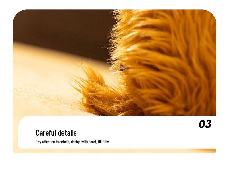 Fluffy Highland Cow Plush Toy - Round, Long-Haired Bison Doll for Kids