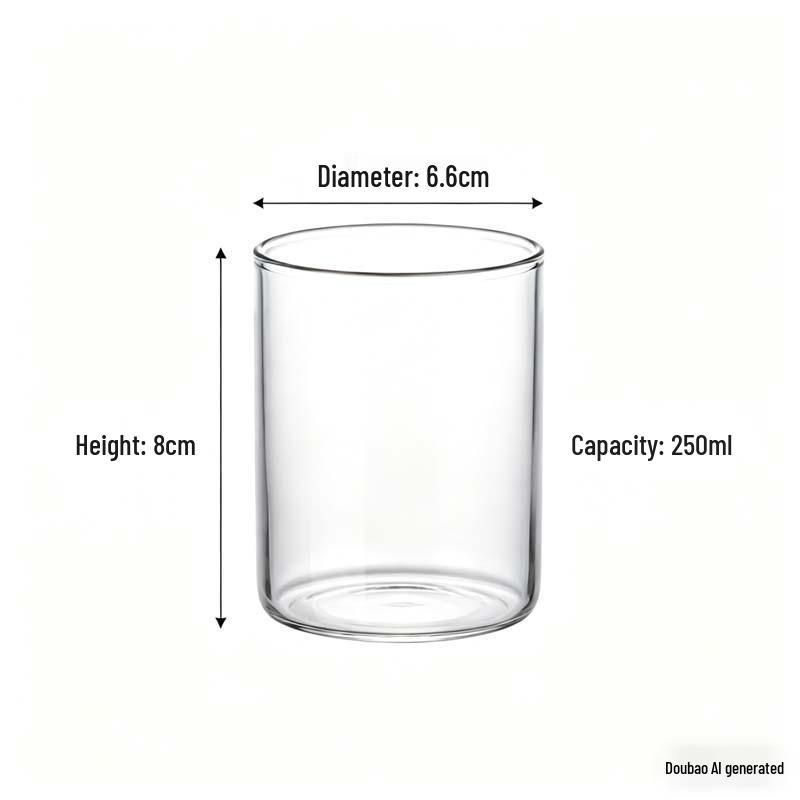 Hitzebeständiger Messbecher aus Borosilikatglas mit verdicktem Boden für Milch, Wasser und mehr