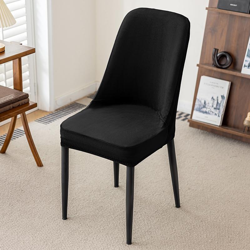 124Pc Solid Colour Curved Chair Cover Semi-circular Elastic Summer Chair Cover Chair Cushion Set Backrest Cover for Home 1PC чёрный 2990₽