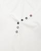 MOAA Button Line Rib Top (White)