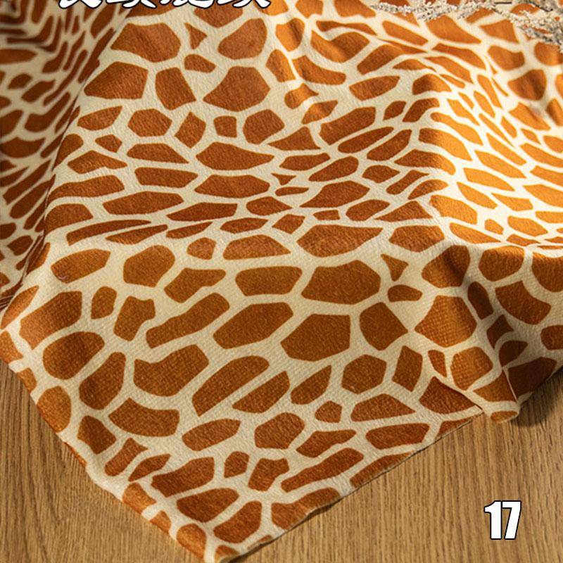1x1.5m Animal Pattern Print Short Plush Fabric Imitation Tiger Leopard Zebra Cow Spotted Printed Fabric Costume DIY Cloth