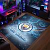 Crystal Velvet Rug Manchester City Print Custom Name Text Floor Mat Home Decor