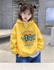 Kids Vintage Brooklyn Retro Letter Print Fleece Hoodie, Warm Breathable Loose Casual Pullover Sweatshirt, Boys Girls Hooded Tops