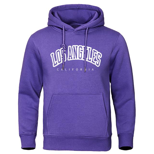 Los Angeles, Kalifornie Usa City Letter Mikiny Muži Ležérní Hip Hop Streetwear Crewneck Fleecová mikina Pulovr Hoody Pánské