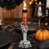 Safe Indoor Halloween Lamps LED Ghost Candle Light Spooky Hand Lamp Battery Operated Lights Tabletop Decor Horror Light for Party Haunted