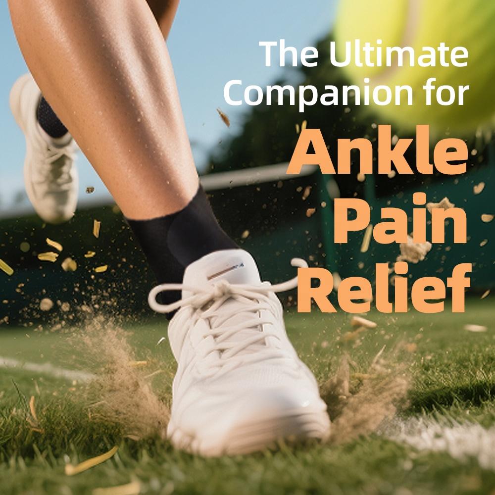 Adjustable Ankle Brace Support Sleeve for Sprain Recovery Relief - Compression Foot Protector Guard for Basketball, Sports