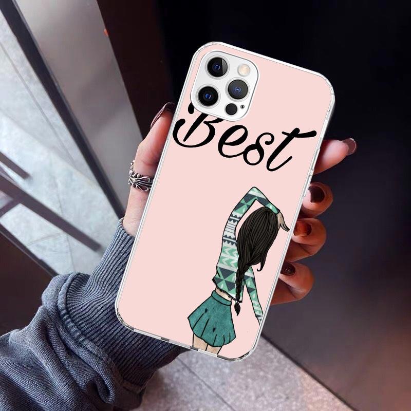 Girls Best Friends Forever BFF Phone Case For iPhone 17 Air 16 15 Pro Max 14 Plus 13 Mini 12 11 Cover 7 8 SE Silicone Shell Prin