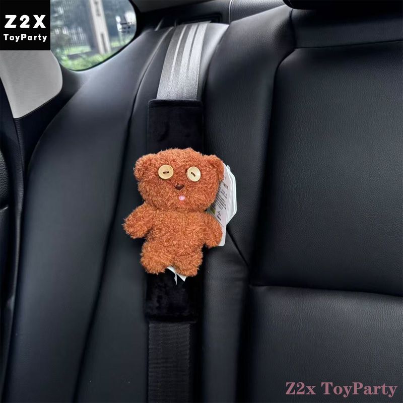 

Authentic Tim Bear Car Safety Belt Shoulder Pad Cover Cute Doll Car Supplies Car Interior Decoration New Car Gift Female Tim Bear-(Short Velvet) Black Shoulder Pads