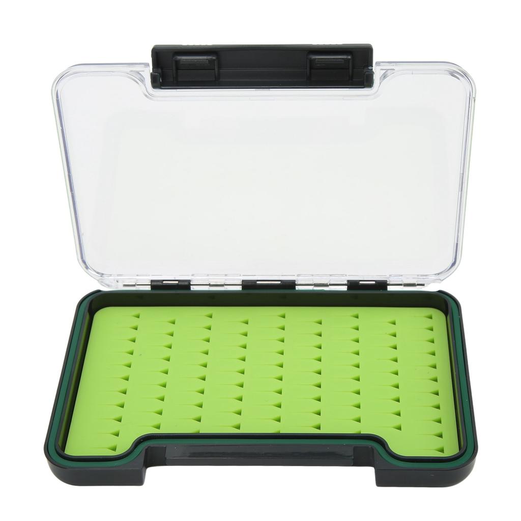 Fly Fishing Box Portable Transparent Impact Resistance Waterproof Silicone Fly Box for Outdoor Fishing 96x17x140mm