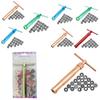 Modern Minimalist Stainless Steel Piping Gun With 20 Floral Nozzles For Baking Creations