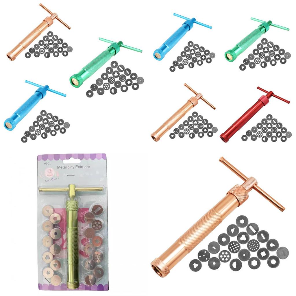 Modern Minimalist Stainless Steel Piping Gun With 20 Floral Nozzles For Baking Creations