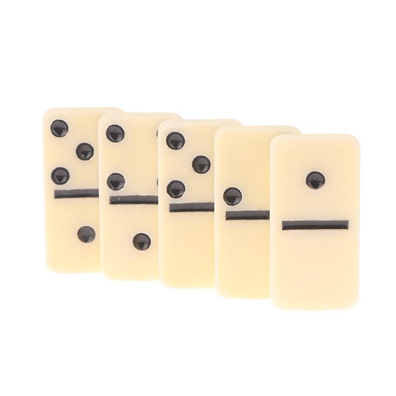 Domino Game Set With Box Melamine 28 Dominoes Tiles Gifts Professional Table Game Multifunctional For Family Game Decor