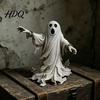 Fine Workmanship Figurine Halloween Ghost Figurine Spooky Scream Face Resin Statue Comfortable Touch Art for Indoor