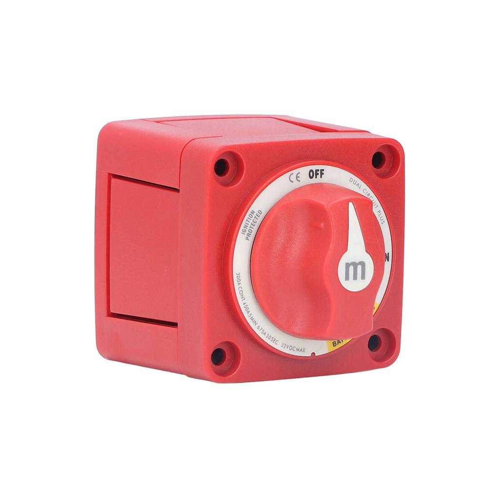 Battery Switch On Off 300A 12V24V Dual Circuit 4 Terminals Ignition Protected for Yachts RVs