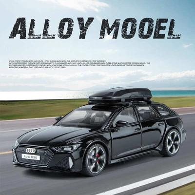 New 1:32 Simulation RS6 Toy Car Mode Sound and Light Doors Can Be Opened Alloy Die-casting Model Ornaments Collection Toys Boy Adult Holiday Gift