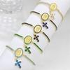 5-Color Virgin Mary Bracelet Luxury Rhinestones Cross Tassel Bracelet Simple Exquisite Crystal Bracelet Party Jewelry Gift