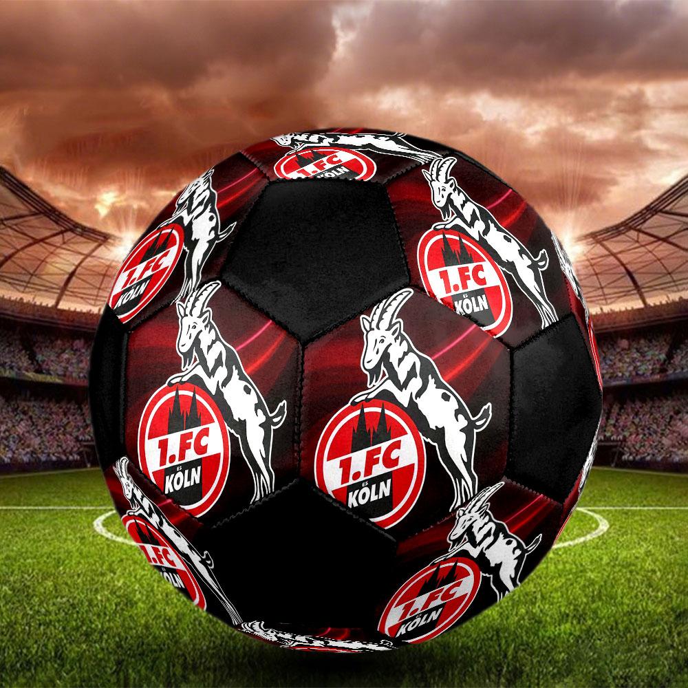 1PC logo FC KÖLN taglia 5 pallone da calcio PrahaPallone da Calcio Indoor Colorato Per Tutte le Età Cucito a Macchina PVC Pronto per la Competizione Resistente Alto Rimbalzo