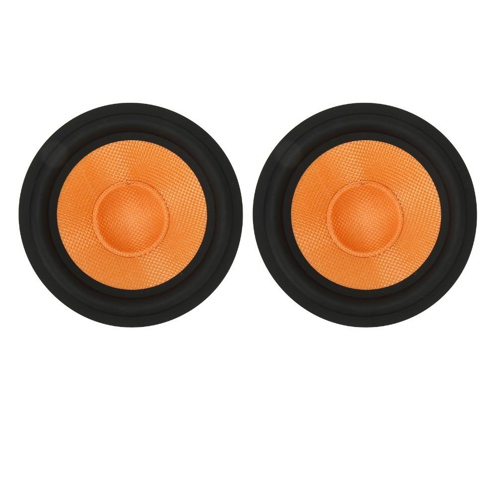 2PCS Orange Subwoofer Cone Rubber Surround Drum Paper Paper Speaker Cone Speaker Repair