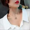 Peanut Pod Necklace Female Pearl Inlaid Valentine'S Day Gift Temperament Simple Style