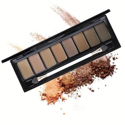 Paleta cieni do powiek Cold-tuned Cement Grey Earth Brown Matowy cień do powiek Puree Ziemniaczane Perłowe Cekiny 8-kolorowych Studentów