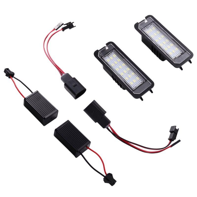 A82M-LED License Plate Light For For VW Golf MK4 MK5 MK6 Passat CC EOS Polo Scirocco Number Plate Illumination