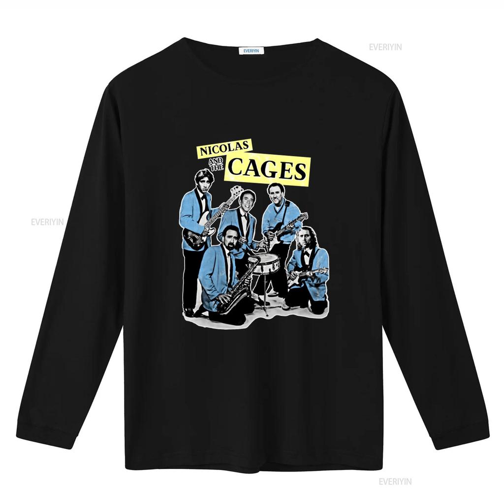 Nicolas Cage Band Music T Shirt and the Cages Design All Sizes Colors Available Vintage Washed Slightly Fashion
