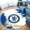 Chelsea F Custom Name Round Area Rug,Carpet Rug for Living Room Bedroom Sofa Playroom Decor,Non-slip Floor Mat
