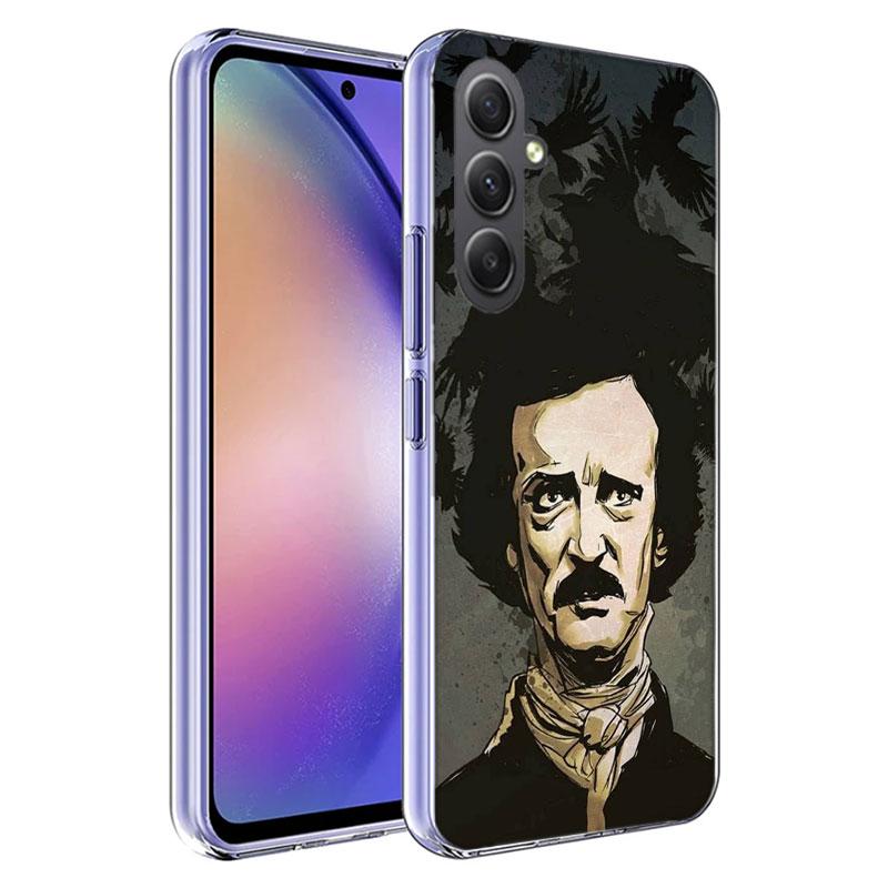 Edgar Allan Poe Phone Case for Samsung A16 A26 A36 A56 A17 A37 A57 A07 A06 A02S A03 A04S A05S Galaxy Note 20 10 A50S A71 A51 A31