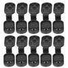 100pcs Shade Cloth Clips Black Oval ABS Easy to Use Sunshade Net Fixing Clips for Bird Netting