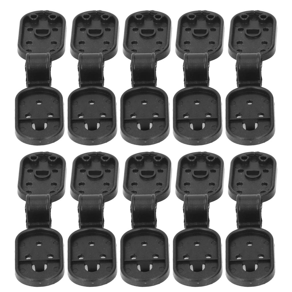 100pcs Shade Cloth Clips Black Oval ABS Easy to Use Sunshade Net Fixing Clips for Bird Netting